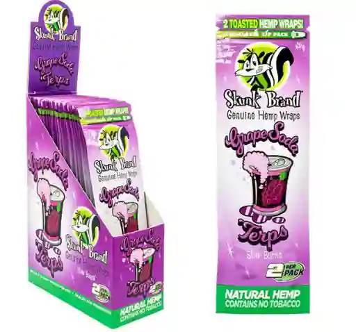 Skunk Brand Genuine Hemp Wraps X2 Grape Soda Terps