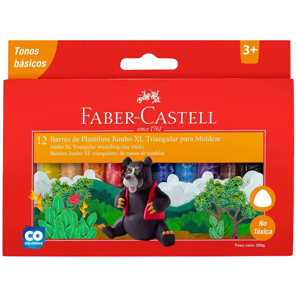 Plastilina Faber Castell Jumbo Xl X 12 Und