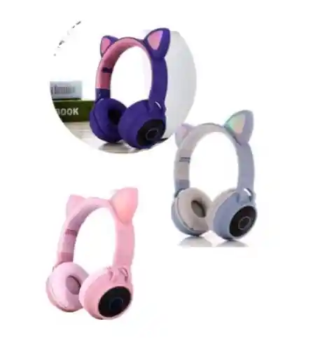 Diadema Bluetooth Gato Rosada Bt028c