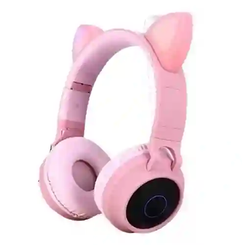 Diadema Bluetooth Gato Rosada Bt028c