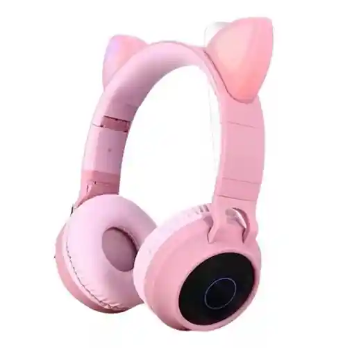 Diadema Bluetooth Gato Rosada Bt028c
