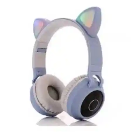 Diadema Bluetooth Gato Azul Bt028c