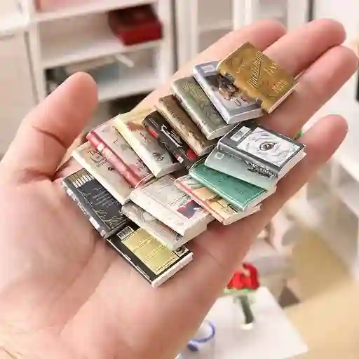 Conjunto De 10pcs De Decoración De Estantería En Miniatura Modelo Libros