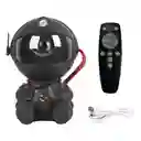 Proyector Astronauta Starry Sky Star Light Galaxy Luz Noctura Negro