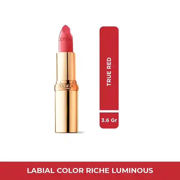 Labial Loreal Paris Colour Riche Original Satin Lipstick 315 True Red