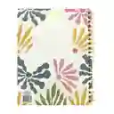 Cuaderno Argollado Mujer Juvenil Pasta Dura Grande Platino Kiut 80 Hojas