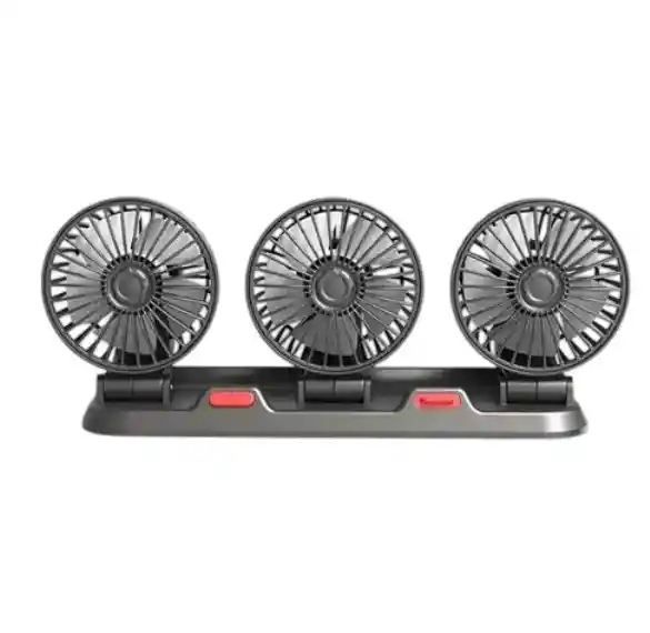 Ventilador Triple Portátil Para Carro 12v: Frescura En Tres Direcciones