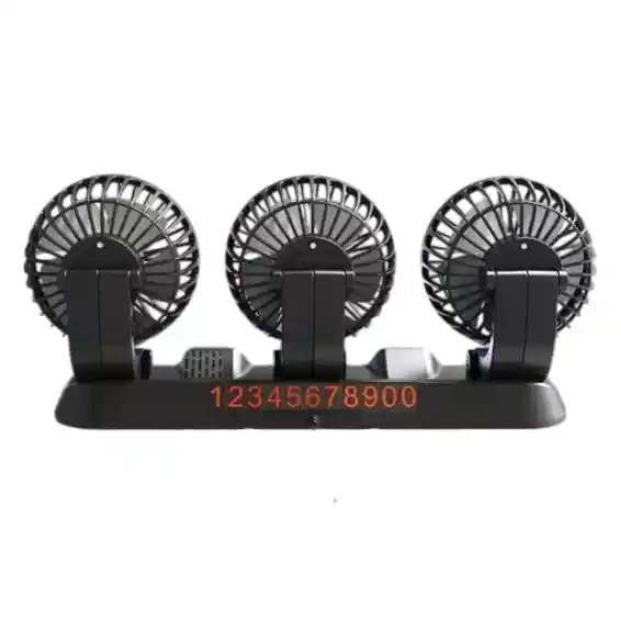 Ventilador Triple Portátil Para Carro 12v: Frescura En Tres Direcciones