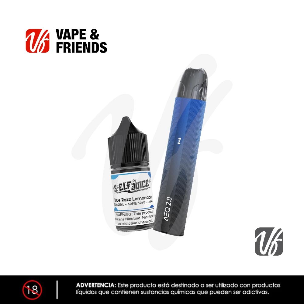 Aeq 2.0 Podstrarted Kit + Elf Juice Salt Nic Black / Red Reformed - Rappi