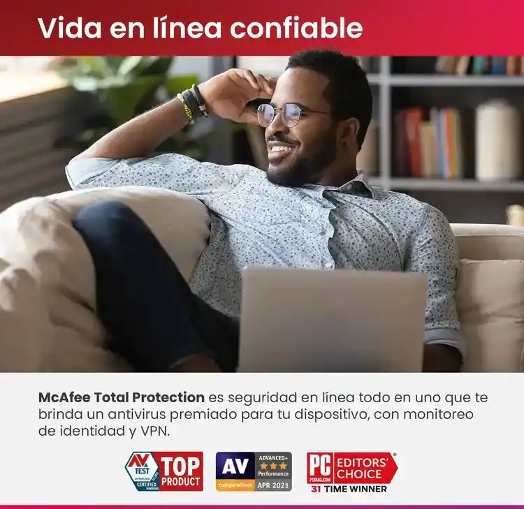 Antivirus Mcafee Total Protection 1 Año 1 Dispositivo