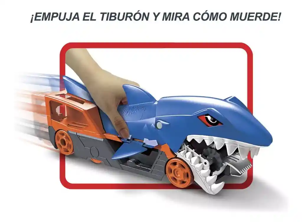 Hot Wheels Remolque Tiburón Color Azul