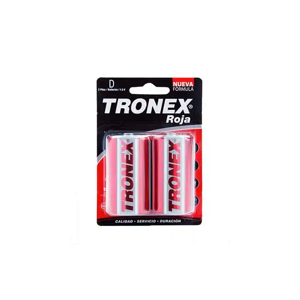 1 Par Pilas Tipo D Tronex Bulk Manganeso 1.5v R20 Icontec 1a