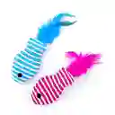 Juguete Pescado Interactivo Con Plumas * 2 Unidades