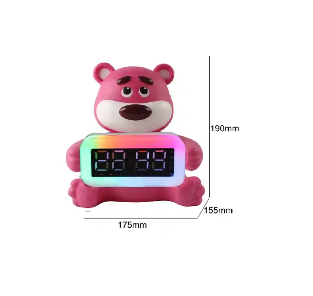 Reloj Radio Parlante Altavoz Bluetooth Lampara Led Rgb