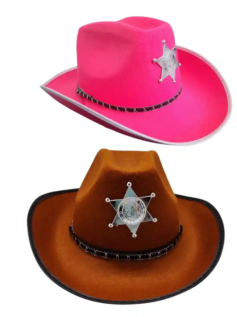 Sombreros Vaqueros Rosado, Cafe Decoracion Fiestas Y Ferias