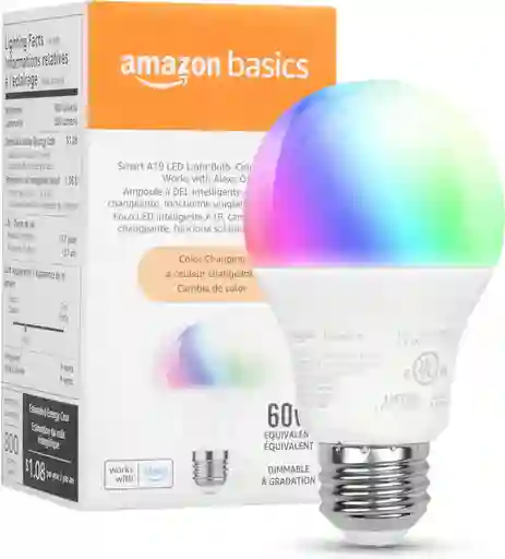 Amazon Bombillo Inteligente Basics Luz Led Multicolor Alexa