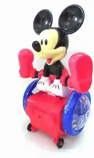 Carro Musical De Mickey Mouse Con Luz Tipo Discoteca Moviemiento 360 Grados