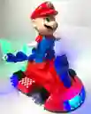 Super Mario Bros Kart Juguete Carro Con Sonido Y Luces Movimiento 360 Grados