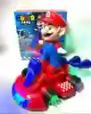 Super Mario Bros Kart Juguete Carro Con Sonido Y Luces Movimiento 360 Grados