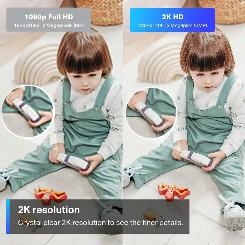 Cámara De Seguridad Wifi Tp-link Tapo 2k Hd Visión Nocturna Detección De Movimiento Blanco