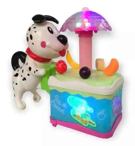 Perro Con Carrito De Helados Juguete / Música Y Efectos De Sonido / Colorido Y Movimiento