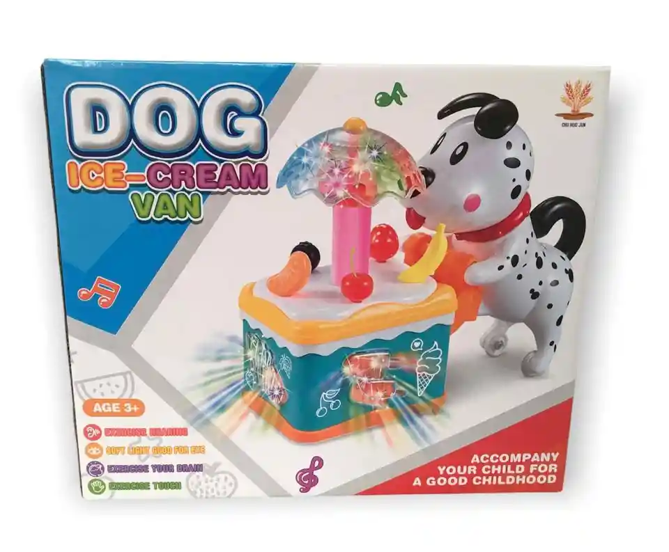 Perro Con Carrito De Helados Juguete / Música Y Efectos De Sonido / Colorido Y Movimiento