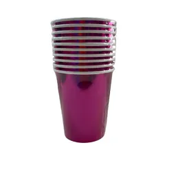 Vaso Metalizado De Lujo Fucsia X10unid