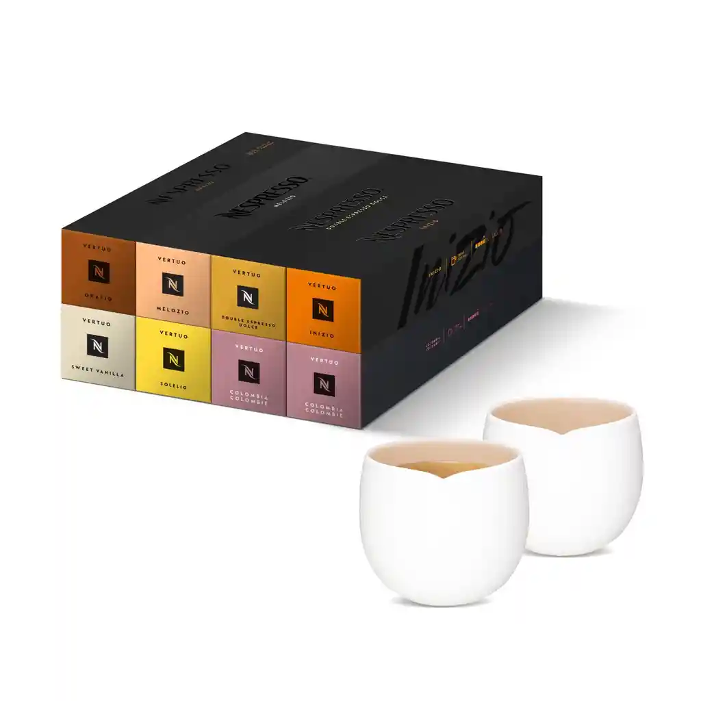 Obsequio 2 Tazas Lungo + Pack X 80 Cápsulas Vertuo Nespresso