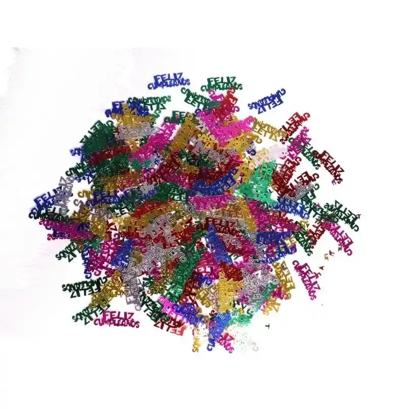 Confeti De Mesa Feliz Cumpleaños Multicolor Fiestas