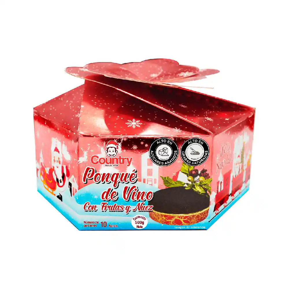 Ponque El Country Vino Y Frutas 500g