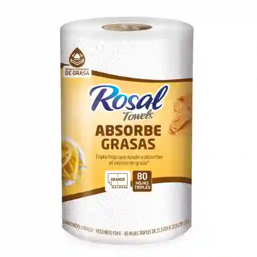 Toalla Rosal Absorbe Grasas X 80 Hojas