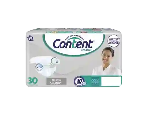 30 Pañales Talla S Content Medical X30 Unidades Nuevos Originales