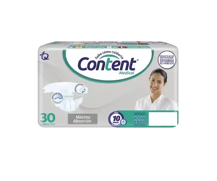 30 Pañales Talla S Content Medical X30 Unidades Nuevos Originales