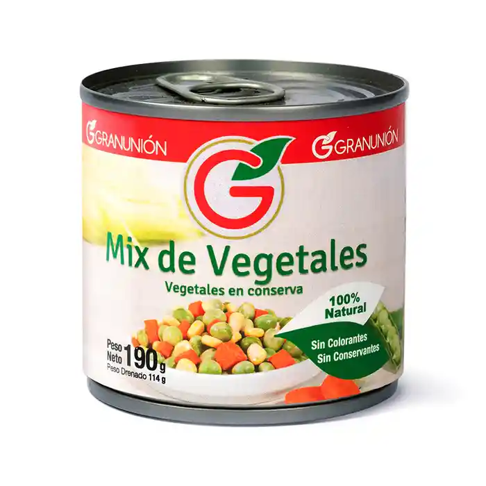 Mix De Vegetales Granunión 190 G