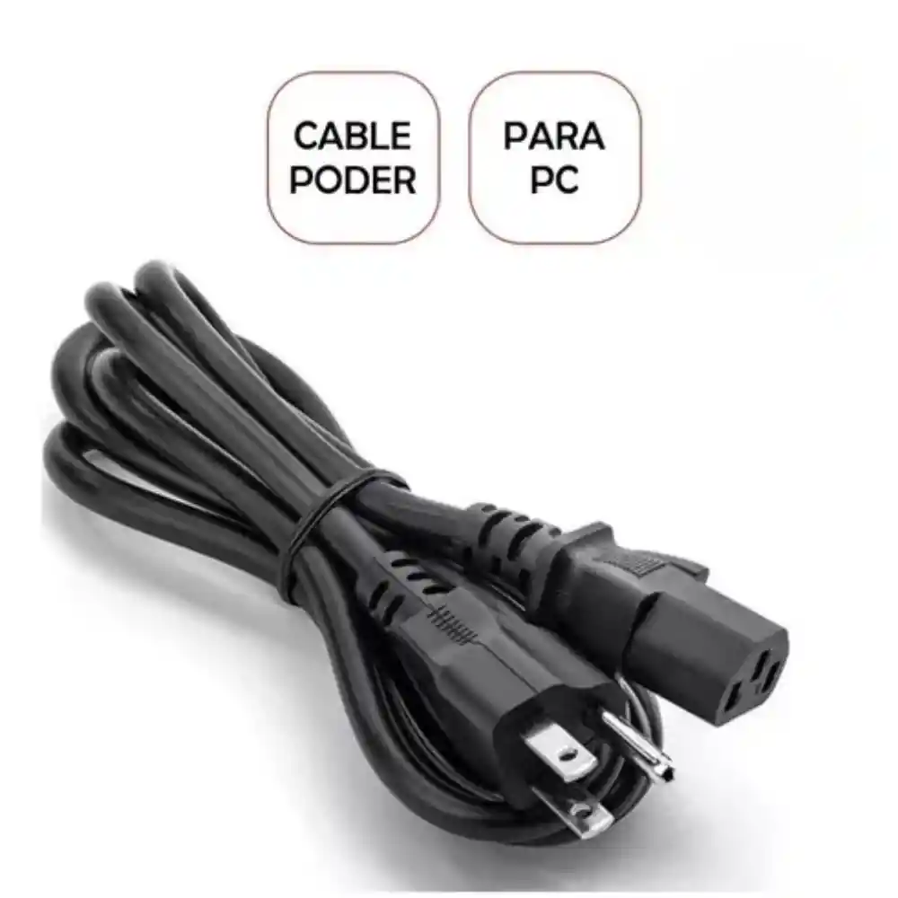Cable De Poder Alimentación Pc 10a 250v 1m