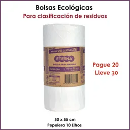 Bolsas Ecológicas Para Papelera De Basura (50x55cm) Pague 20 Lleve 30