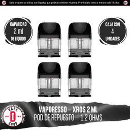 Caja Pod De Respuesto Xros - 1.2 Ohms / 4 Und. 2ml- Vaporesso