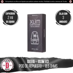 Caja Pod De Respuesto Xlim V3 - 0.6 Ohms / 3 Und. - Oxva