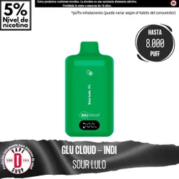 Glucloud Vape Sour Lulo Indi / 8000 Puff