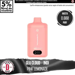 Glucloud Vape Pink Lemonade Indi / 8000 Puff