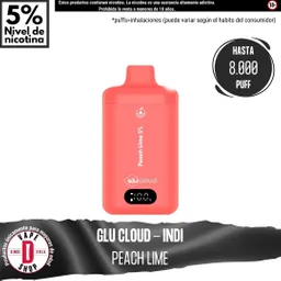 Glucloud Vape Peach Lime Indi / 8000 Puff