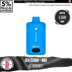 Glucloud Vape Blueberry Indi / 8000 Puff