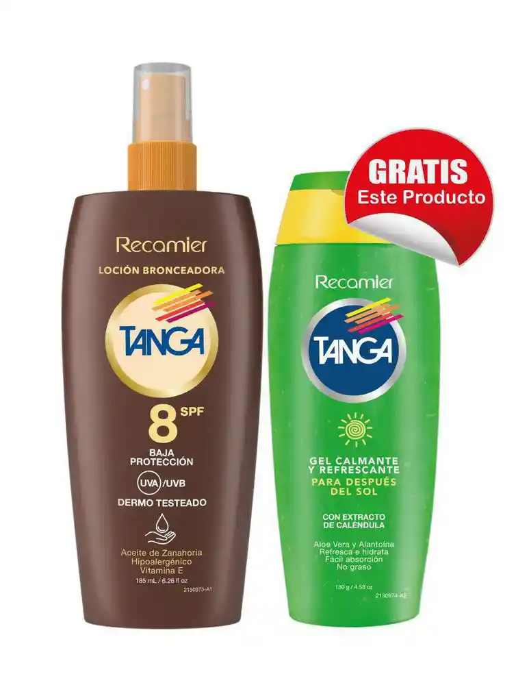 Of Locion Bronceo 8spf + Gel Calmante Tanga