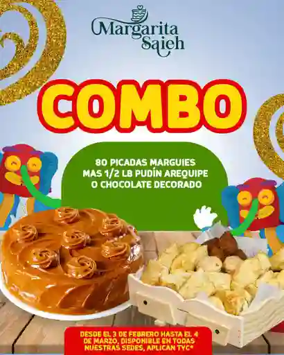 Combo 80 Picadas Marguies + 1 Pudín 1/2 Libra Decorado