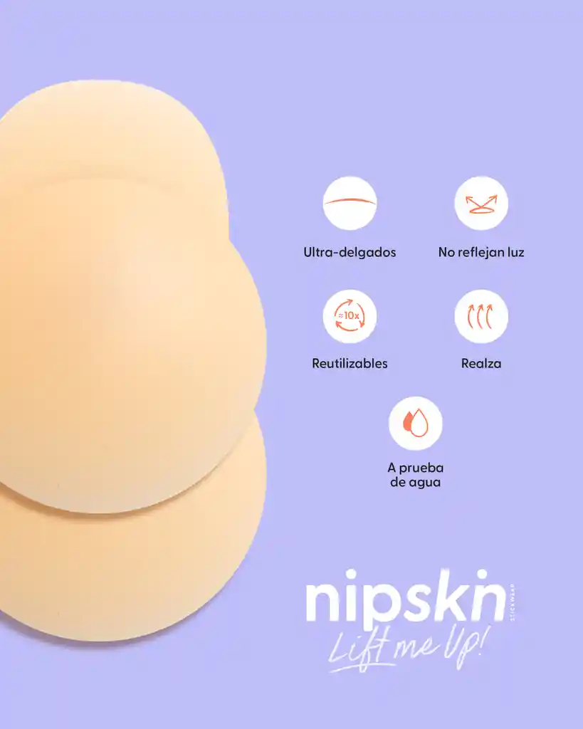 Nipskin Cubre Pezones Con Realce De Silicona Reutilizables