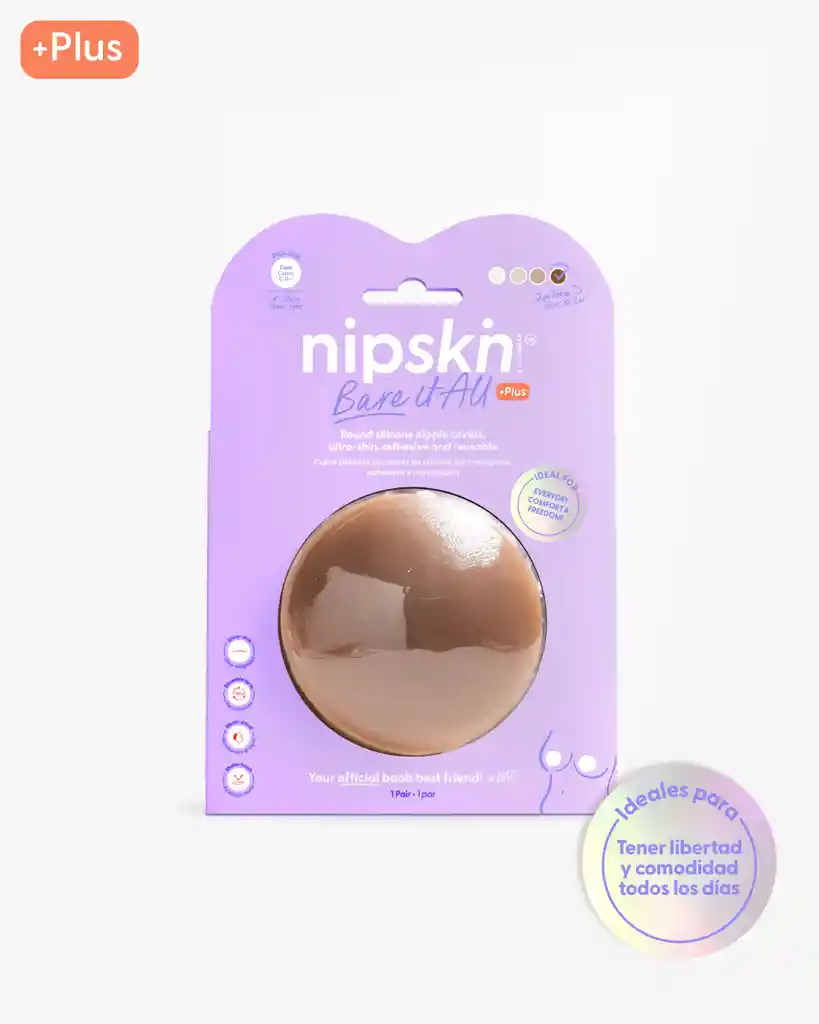 Nipskin Cubre Pezones Silicona Chocolate Plus