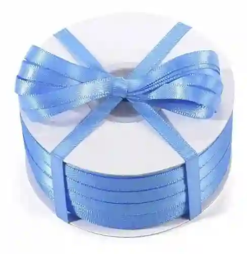 Cinta Satin Tela 0.7 X 5mt Azul Claro