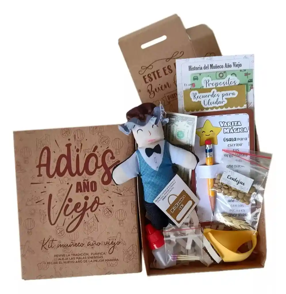 Set De Muñeco Año Viejo Kit Artesanal Por 2 Unidades