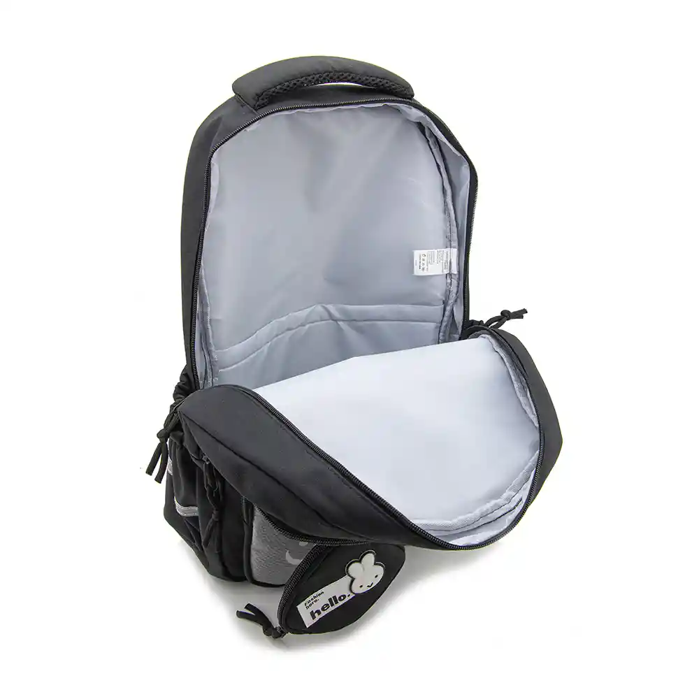 Morral De Tela Con Monedero Y Detalles En El Bolsillo