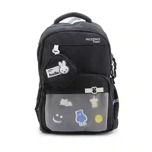 Morral De Tela Con Monedero Y Detalles En El Bolsillo